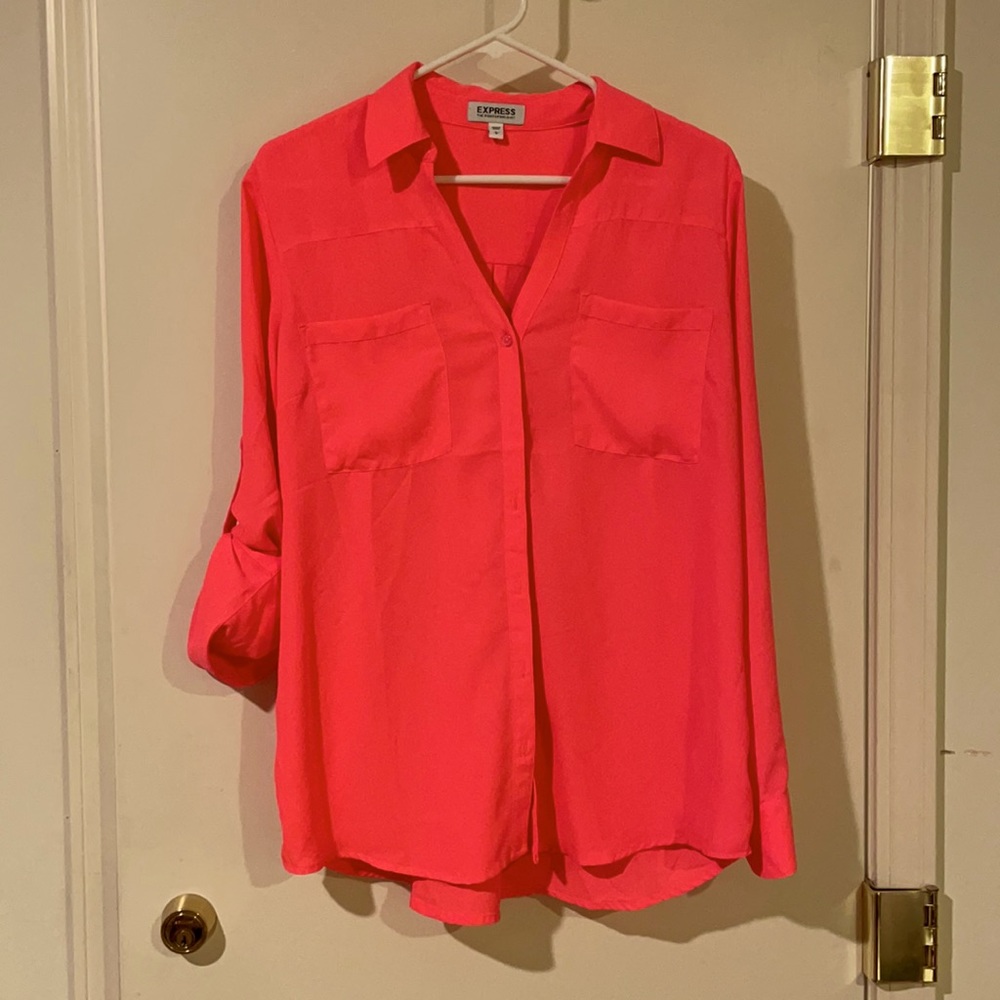 Bright pink blouse